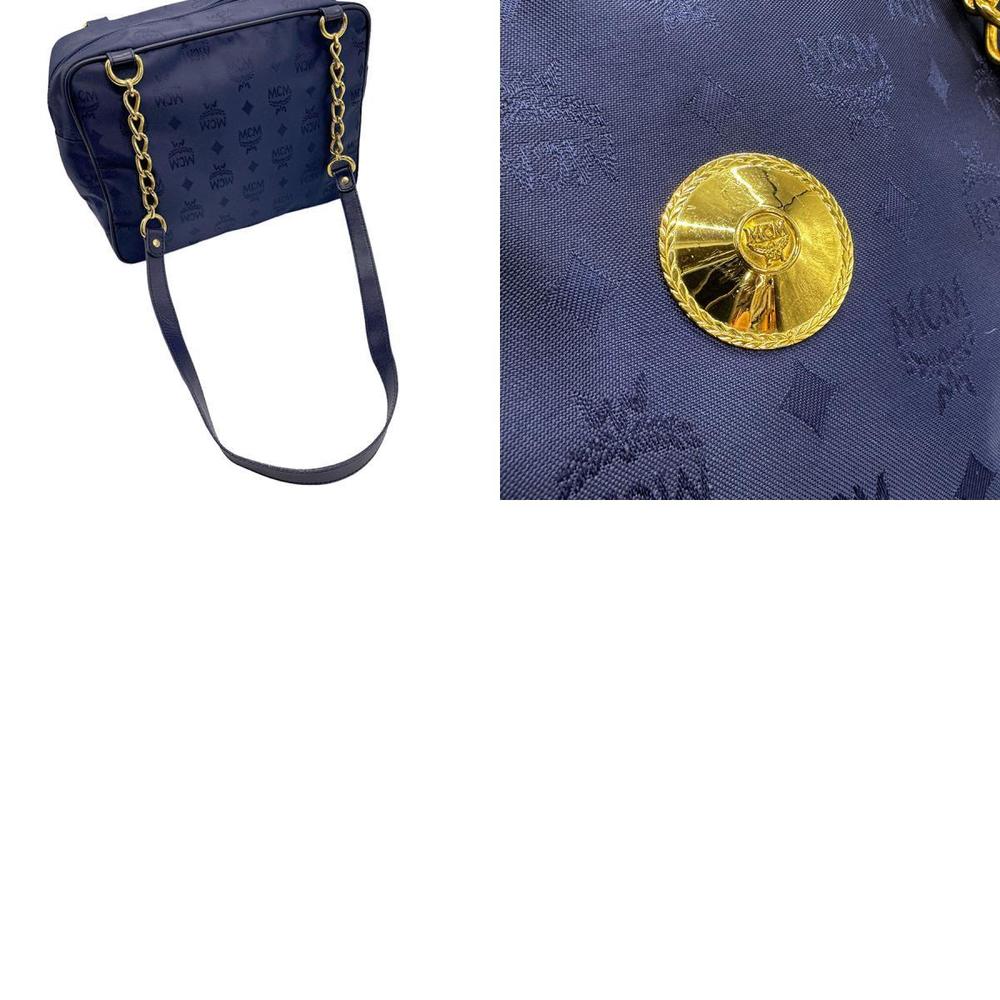 MCM Shoulder Bag Navy Blue - Picture 5 of 5